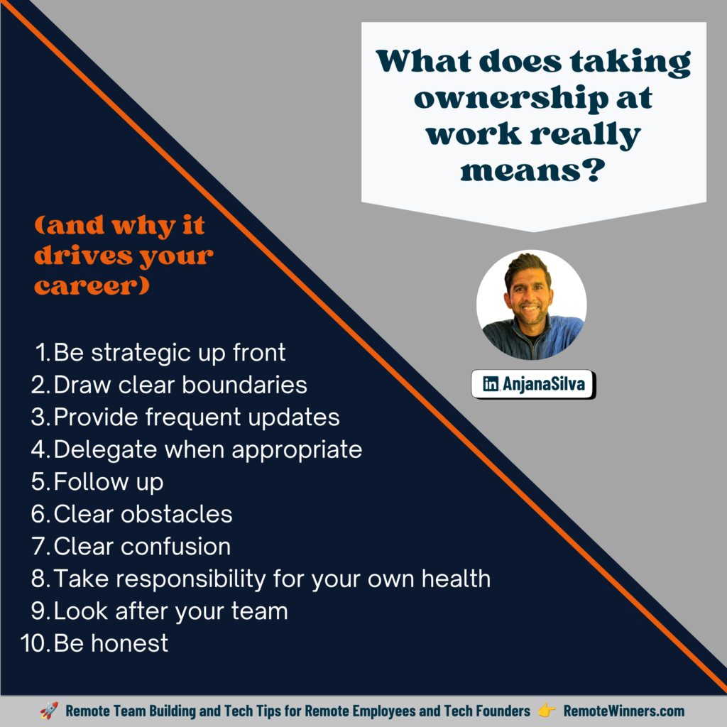 What does taking ownership at work really means