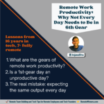Remote Work Productivity Why Not Every Day Needs to Be in 6th Gear
